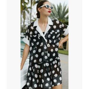 Anthropologie Plenty by Tracy Reese Polka Dot Dress Size MP NWT